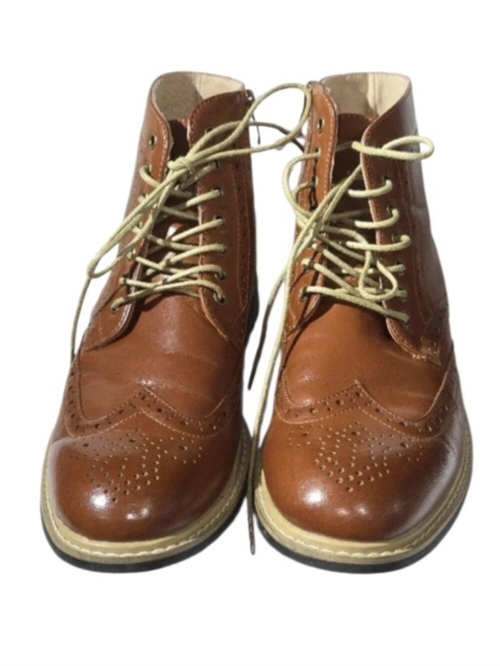 Bruno Marc Men's Classic Wingtip Zipper Short Boots -6.5